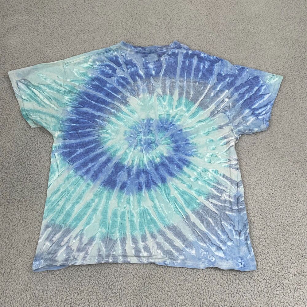 Custom Colortone Tie-Dye T-Shirt XL Blue Spiral Cotton Short Sleeve - Picture 4 of 8